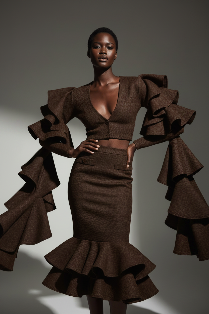 Espresso Brown Suit Set