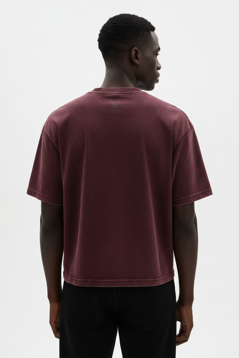 VELMORI Serpent Rose Boxy Crop Tee - Back