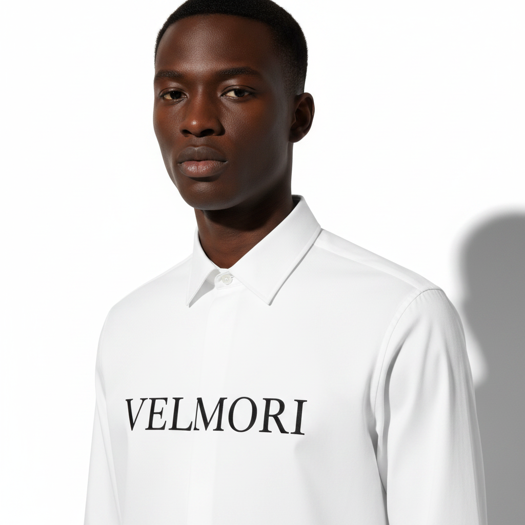 VELMORI Signature Long Sleeve Shirt - Front Close Up