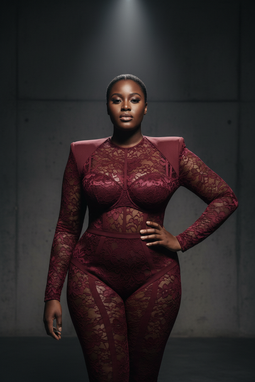 Lace Reverie – Burgundy