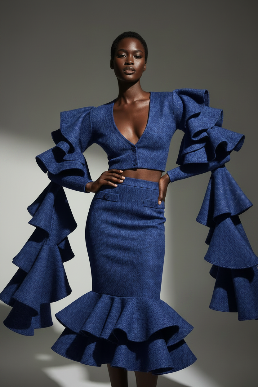 Navy Blue Suit Set - Brighter