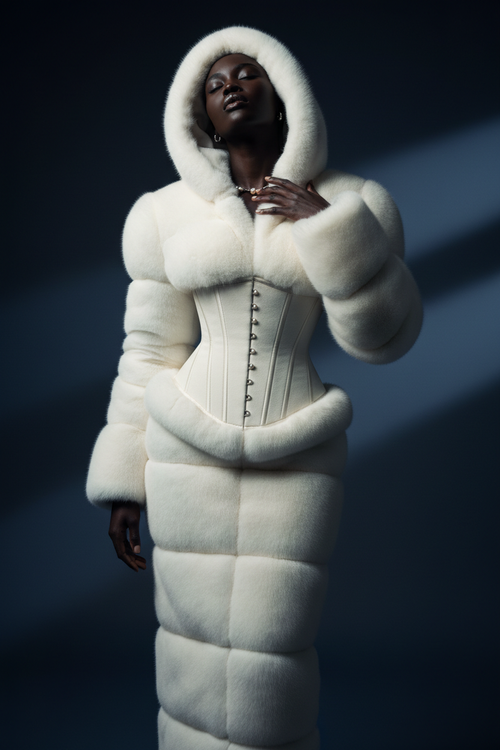 Puffer Dress - Polar Bear Fur