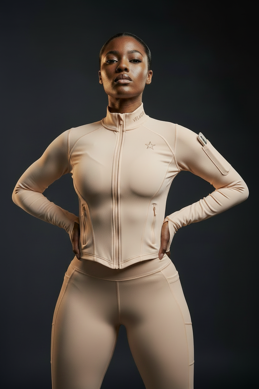 VELMORI Compression Jacket – Beige
