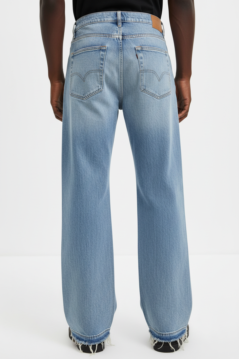 VELMORI Light Blue Denim Back