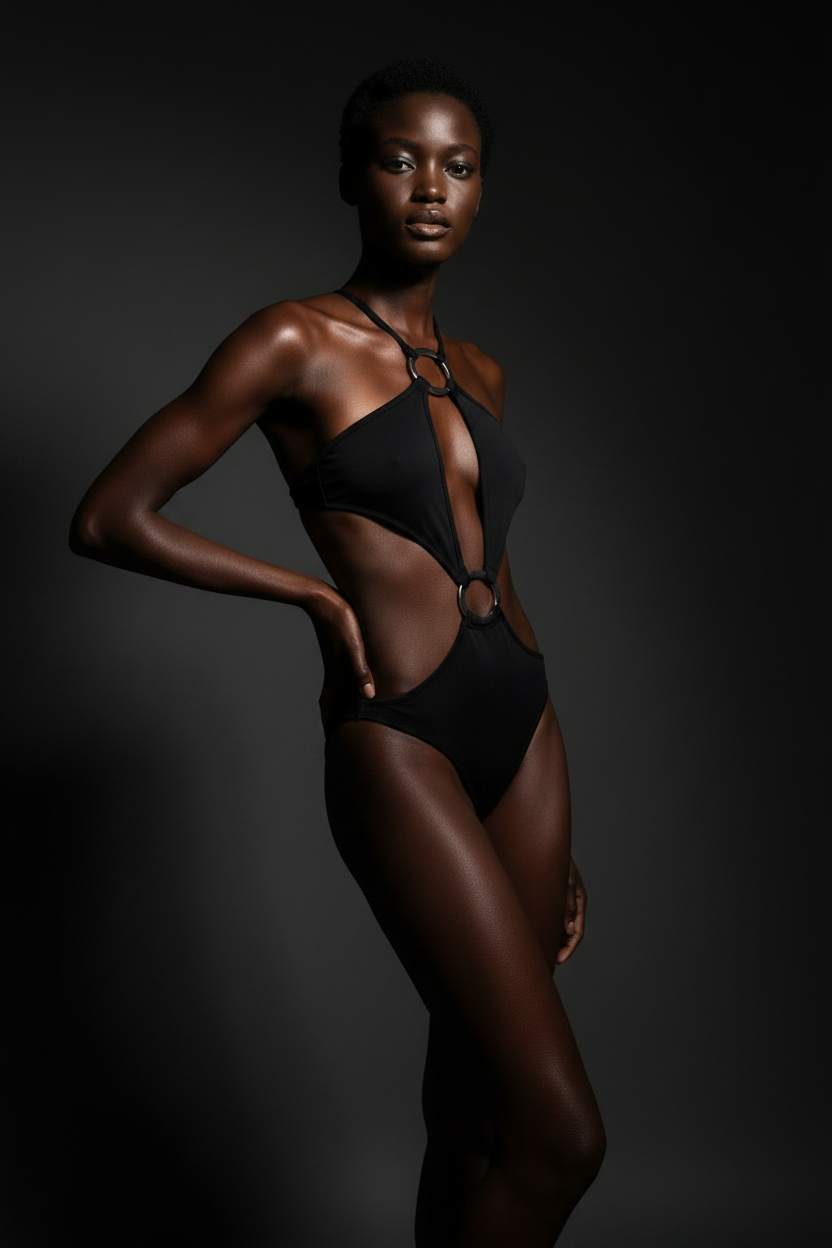 VELMORI Obsidian Ring Swimsuit – Onyx