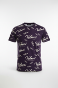 VELMORI Signature Script Tee - Purple Flat Lay