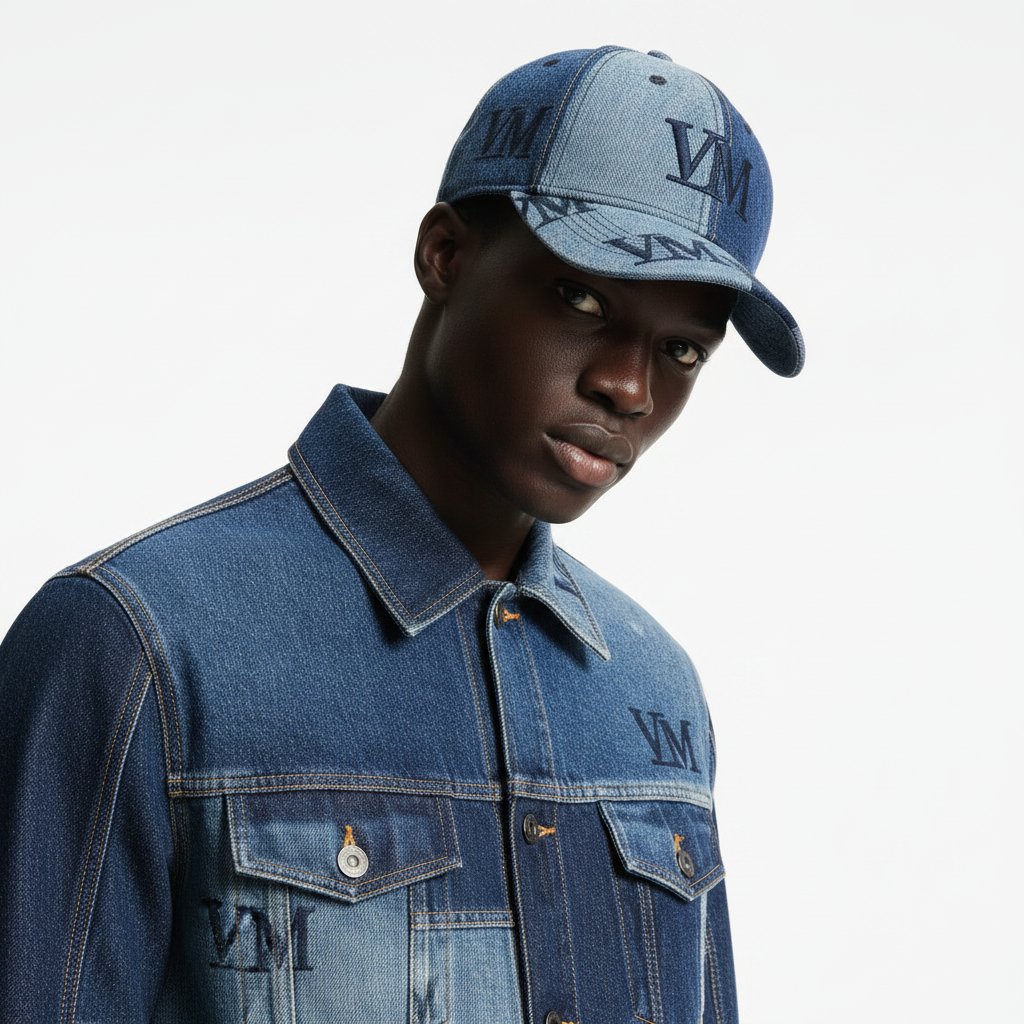 VELMORI VM Patchwork Denim Baseball Cap